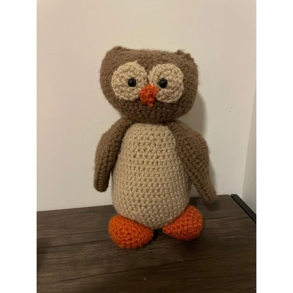 Handmade Crochet Amigurumi Owl Plushie‎ Stuffed Animal